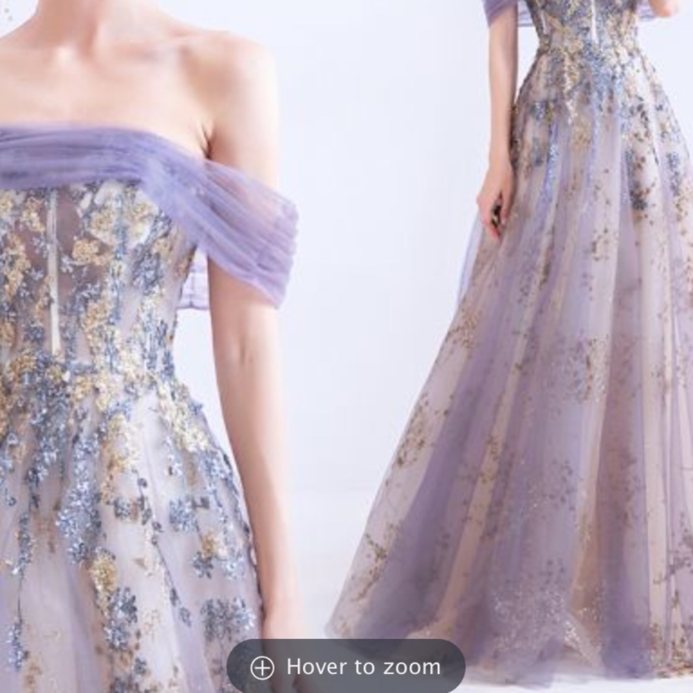 Princess Purple Glitter Ball Gown